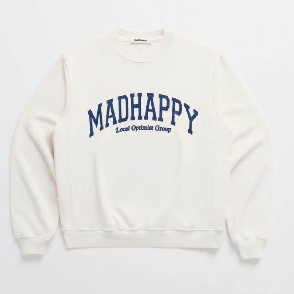 Madhappy Campus Heritage Crewneck - Large - Off White